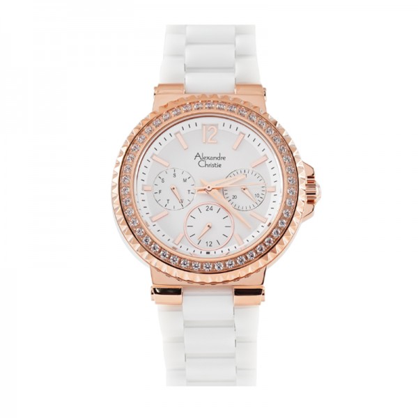 Alexandre Christie AC 2337 Rosegold White Diamond BFBRGSLDR